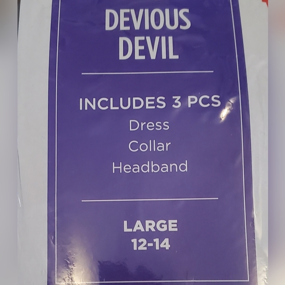 Girls Large 12/14 "Devious Devil" Halloween costume.   New in package - Picture 4 of 4